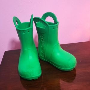Crocs Green C9 Toddler Rainboots